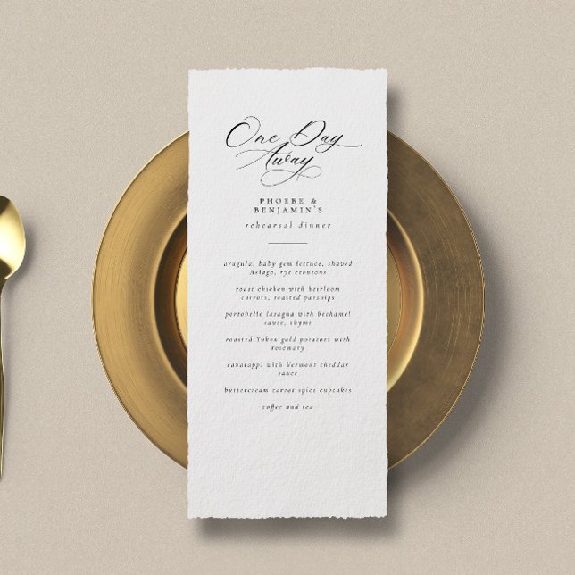 Menú Elegante a un día de la cena de ensayo Boda (Subido por el creador)