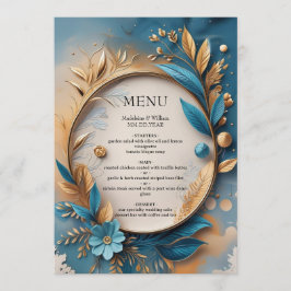 Menú Elegante Boda Botánico De Lujo