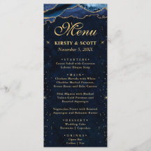 Elegante boda de ágata falsa brillo azul y dorado