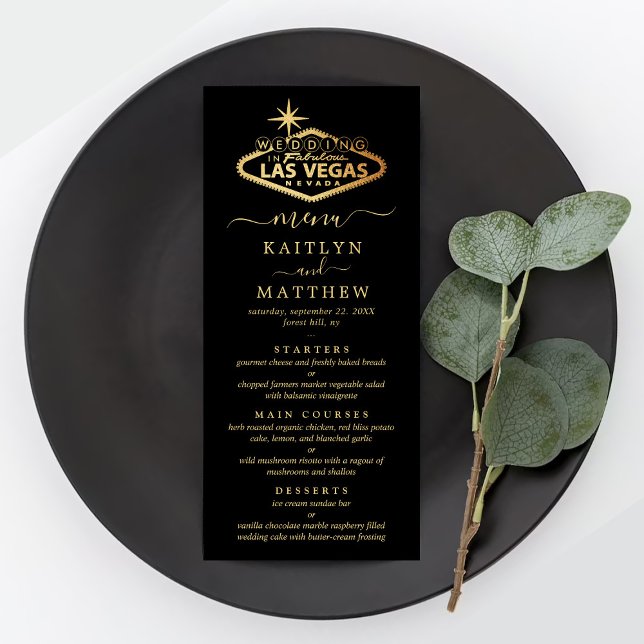 Menú Elegante Boda de Destino de Las Vegas (Subido por el creador)