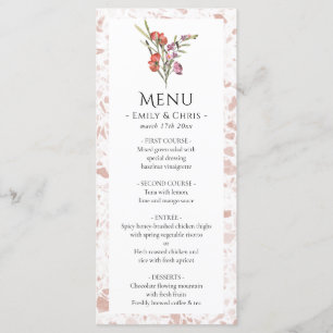 Menú Elegante Boda de Eucalipto floral