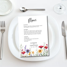 Elegante Boda de flores silvestres coloridas