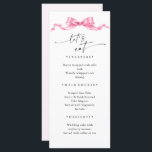 Menú Elegante Boda de inclinación suave y rosa<br><div class="desc">Si necesita ayuda o elementos coincidentes,  por favor contáctame.</div>