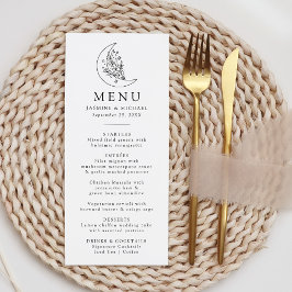 Menú Elegante Boda de la Luna Botánica y las Estrellas