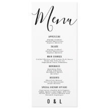 Elegante Boda de Monograma simple en blanco y negr