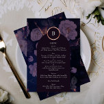 Menú Elegante Boda de oro del Rosa del arco floral del<br><div class="desc">Este diseño es parte de una colección; por favor,  póngase en contacto conmigo si necesita ayuda para encontrar diseños o productos coincidentes; También está disponible en colores alternativos</div>