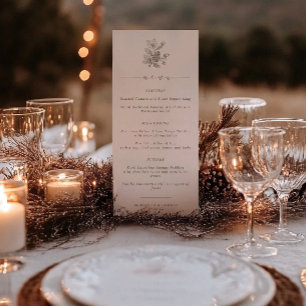 Menú Elegante Boda de Otoño con Escritura de Bellota y 