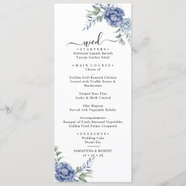 Menú Elegante Boda Dusty Blue Greenerenery Suministros