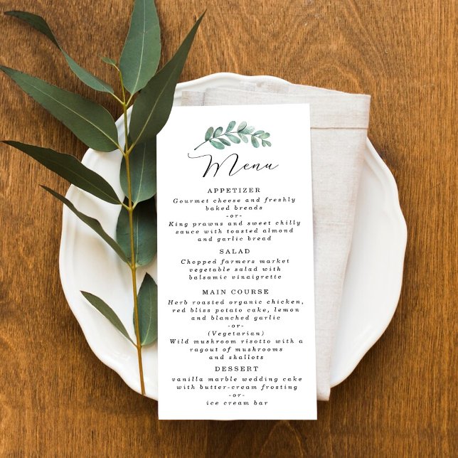 Menú Elegante Boda Eucalyptus (Subido por el creador)