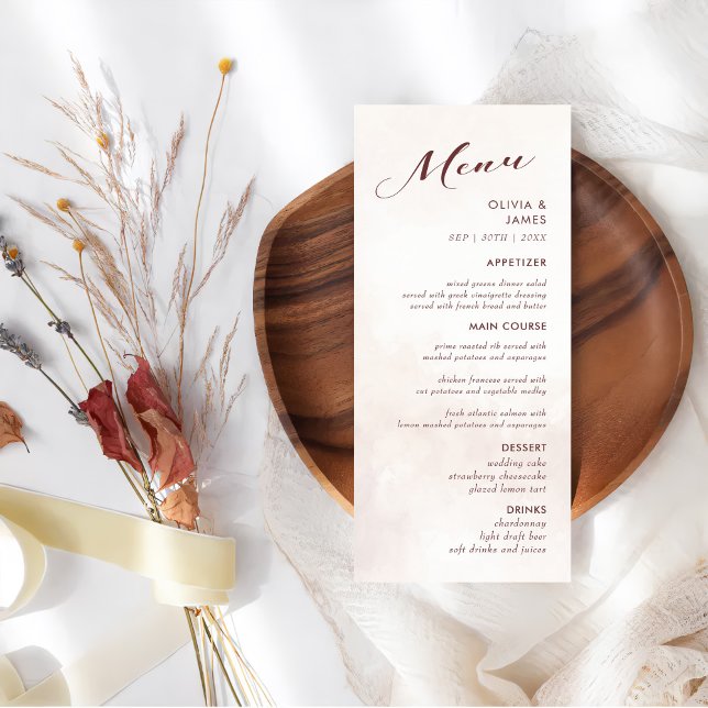 Menú Elegante Boda Floral Boho (Subido por el creador)