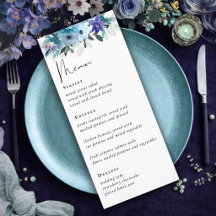 Elegante boda floral de primavera en azul polvorie