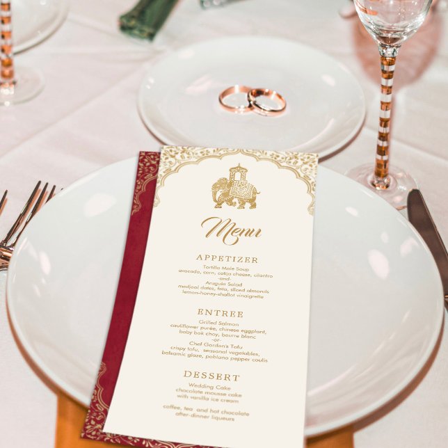 Menú Elegante Boda indio Ganesha (Subido por el creador)