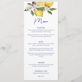 Menú Elegante Boda mediterráneo limón