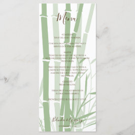 Menú Elegante Boda Oriental de Bambú