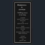 Menú Elegante carta Minimalista del Boda negro<br><div class="desc">Elegante carta Minimalista del Boda negro</div>