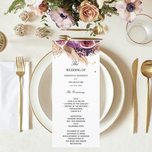 Menú Elegante ceremonia de boda en las Pampas y con hig (Subido por el creador)