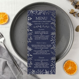 Menú Elegante colección de Bodas florales de la Marina 