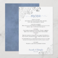 Elegante color plateado azul turbio sobre Boda bla