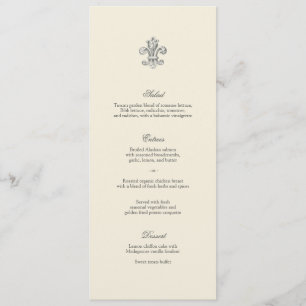 Menú Elegante de Flor de Lis