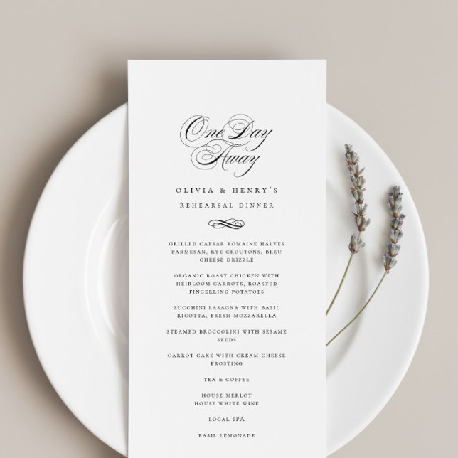 Menú elegante de la cena de un día de duración (Subido por el creador)