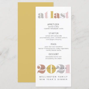 Menú Elegante en el último año de oro de 2021