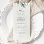 Menú Elegante Eucalyptus deja Boda de oro de la vegetac<br><div class="desc">Bonitas cartas bodas con eucalipto acuarela y hojas de oro. La elección perfecta para los bodas de primavera y verano.</div>