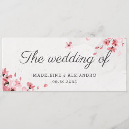 Menú Elegante flor de cerezo rosa el boda de