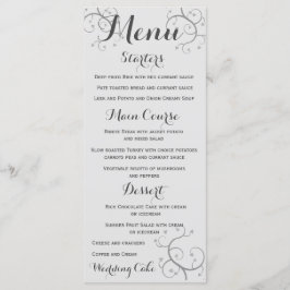 Menú Elegante Florecimiento Con Boda De Corazones