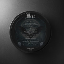 Elegante Gótico Skull Bats Spooky Moon Dark Boda