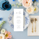 Menú Elegante guión Minimalista Boda blanco y negro<br><div class="desc">Completamente personalizable,  este elegante menú boda incluye fuentes elegantes con una estética minimalista. La parte trasera está dotada de una zona para la personalización adicional. Parte de una colección.</div>