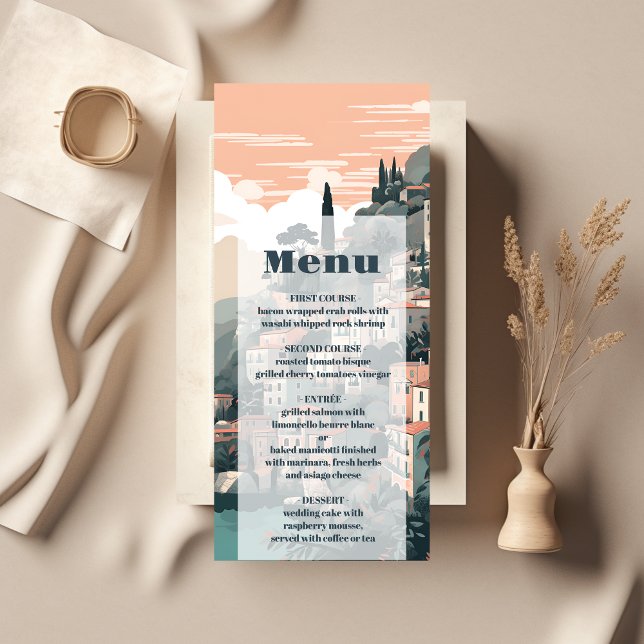 Menú Elegante Italia Capri Boda de Destino (Subido por el creador)