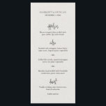 Menú Elegante matrimonio beige neutral y eterno<br><div class="desc">Menú de bodas clásico y elegante con un diseño sencillo con las cabeceras de los cursos en un guión moderno sobre una textura de papel falso beige neutro. El diseño limpio y minimalista hace que este menú boda sea excelente para un boda tradicional y formal.</div>