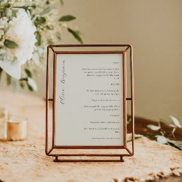 Menú Elegante matrimonio personalizado con guión de mar