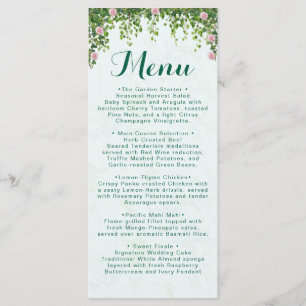 Menú Elegante Mesa Número de Boda Botánica con Hiedra V