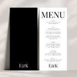 Menú Elegante Monograma Boda blanco negro BOLD BIG<br><div class="desc">Celebre la belleza intemporal del amor con mi exquisito Premium Classic Modern Elegant Names / Monograma Colección de Bodas en blanco y negro. Eleva tu día especial a un nuevo nivel de sofisticación y encanto, mientras te embarcas en tu viaje en pareja. En Phrosne Ras Design Zazzle, entendemos que cada...</div>