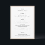 Menú Elegante Monograma Neutral Terroso Boda Moderna<br><div class="desc">Menús de boda modernos con un diseño limpio con fuentes serif y script.</div>