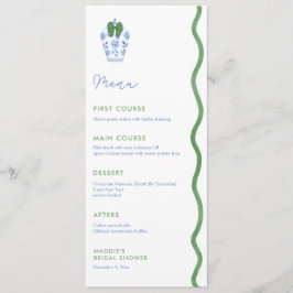 Menú Elegante Navidades Wavy Edge ducha de matrimonio