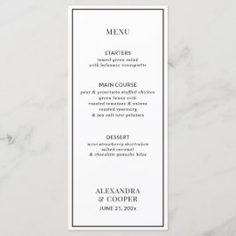 Menú Elegante negro y blanco