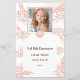 Menú elegante para la Primera Comunión