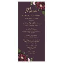 Elegante Plum Purple Burgundy Boda Floral