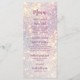 Menú Elegante Purpurina púrpura Boda Sparkle