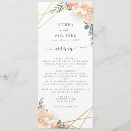 Menú Elegante recepción de Boda de Oro con Crema de Eng