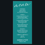 Menú Elegante, simple y contemporánea tipografía Verde<br><div class="desc">La distinción de esta suite se debe a la letra de escritura a mano contemporánea utilizada para las frases de acento. En esta pieza específica, este elegante tipo de letra se utilizó para crear un gráfico que simplemente lee "menú" en la parte superior. Utilice los campos de plantilla para agregar...</div>