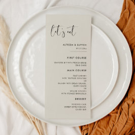 Menú Elegante y moderno Light Sage green Comamos boda