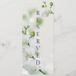 Menú Elegante y suave Rótulo de silla reservada para or