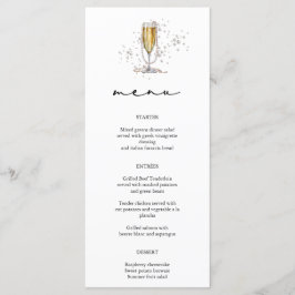 Menú Elegantes perlas acuarelas y ducha de novia Prosec