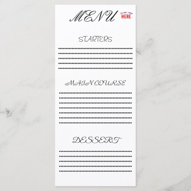 MENÚ ELEGANTES PERSONALIZABLES BLANCOS VERIFICADOS DE M (Anverso)