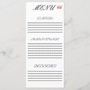 MENÚ ELEGANTES PERSONALIZABLES BLANCOS VERIFICADOS DE M