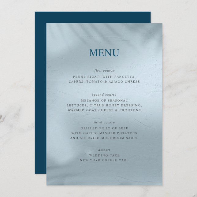 Menú Elemental Agua y Hielo (Anverso / Reverso)