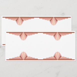 Menú Elementos Art Decó en una paleta de oro rosa